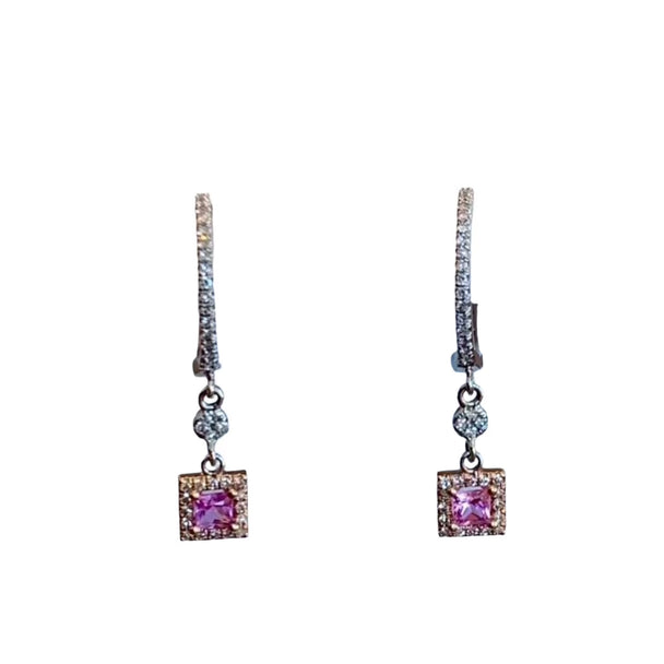 Pink Sapphire Earrings