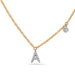 Two Tone Initial Necklace A