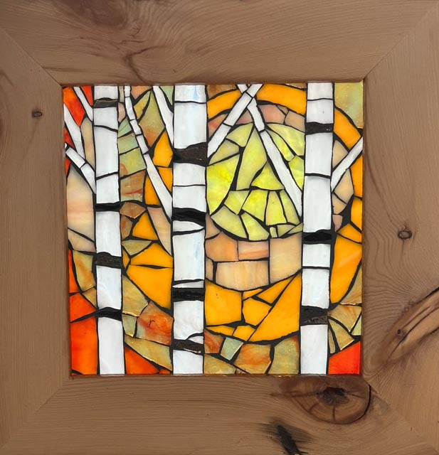 Shining Through The Birch Mosaic Window