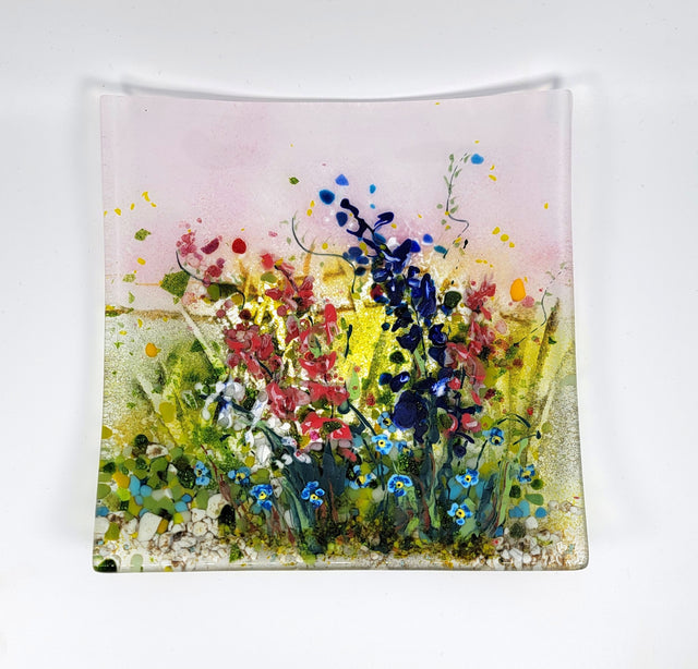 Pink Sky Combo Wildflower Square Plate