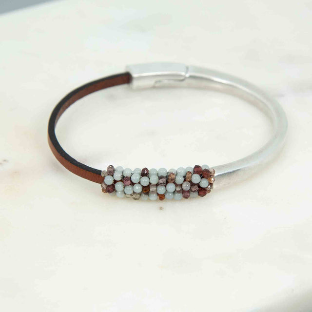 Amazonite and Tundra Sapphire Bracelet