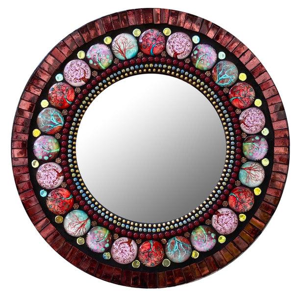 Bodhi Plum Mosaic Mirror
