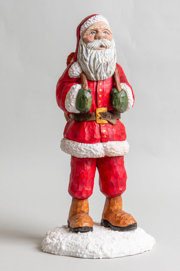 Santa With Raggedy Ann Carving