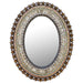 Beige Bronze Oval Mirror