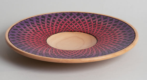 Shallow Maple Bowl With Celtic Design