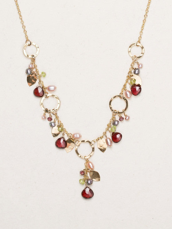 Pomegranate Fairy Garden Necklace