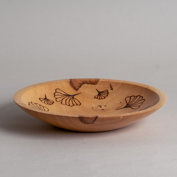 Maple Bowl With Gingko Leaves