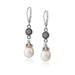 Peral Teardrop and Pave Diamond Earring