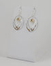 Sterling Silver Drop Earring With Gold Ball Accent