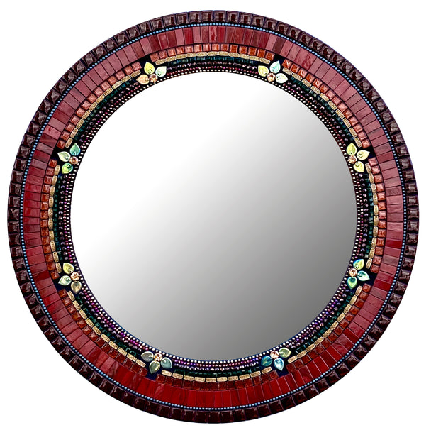 Large Sangria Circular Mirror 24
