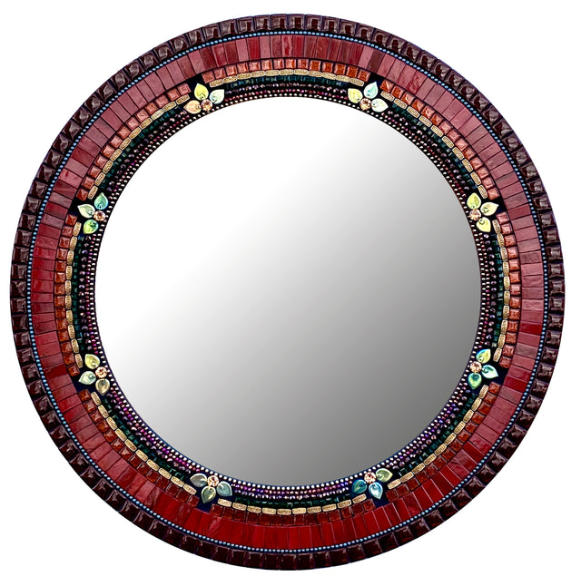 Large Sangria Circular Mirror