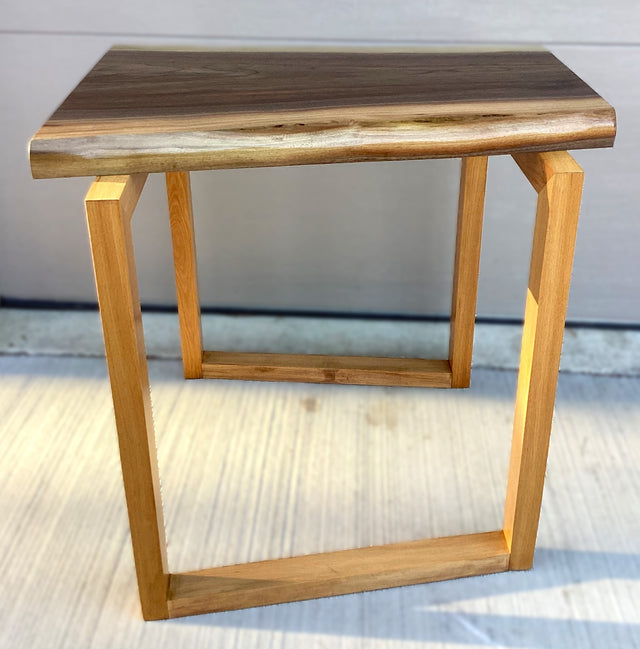 Black Walnut Modern Angles Accernt Table