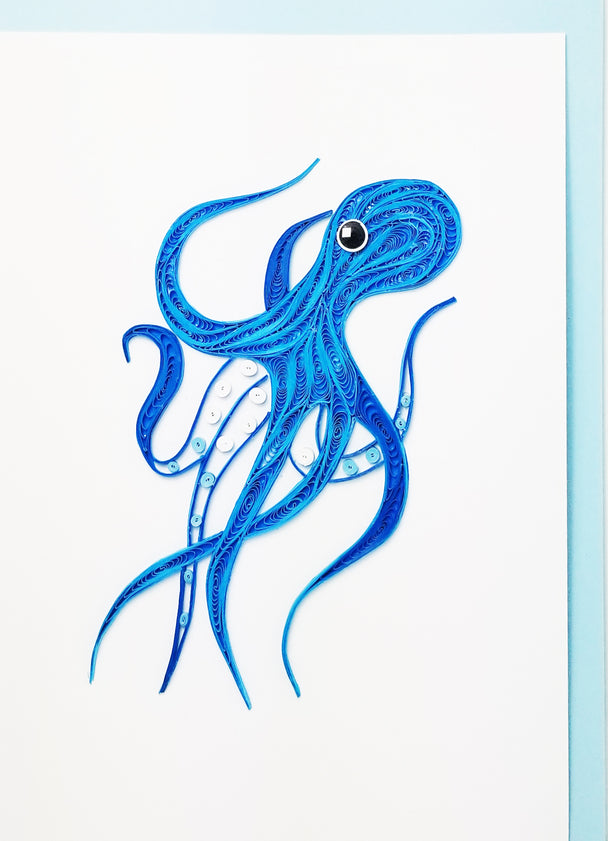 Blue Octopus Card