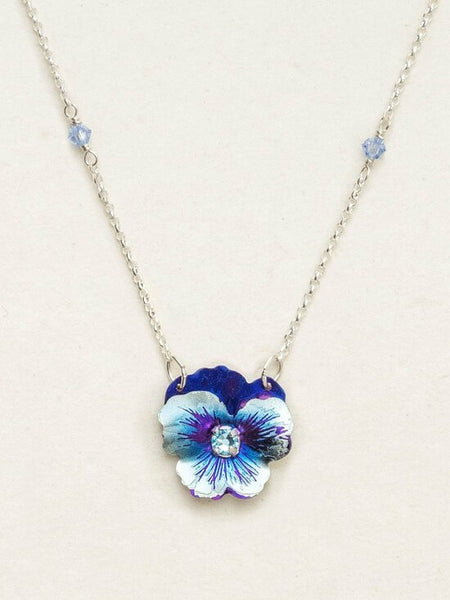 Bonnie Blue Garden Pansy Necklace – Plum Bottom Gallery
