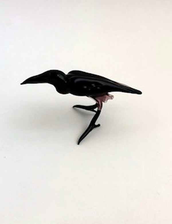 Raven Glass Sculpture