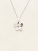 Plumeria Drop Necklace Silver