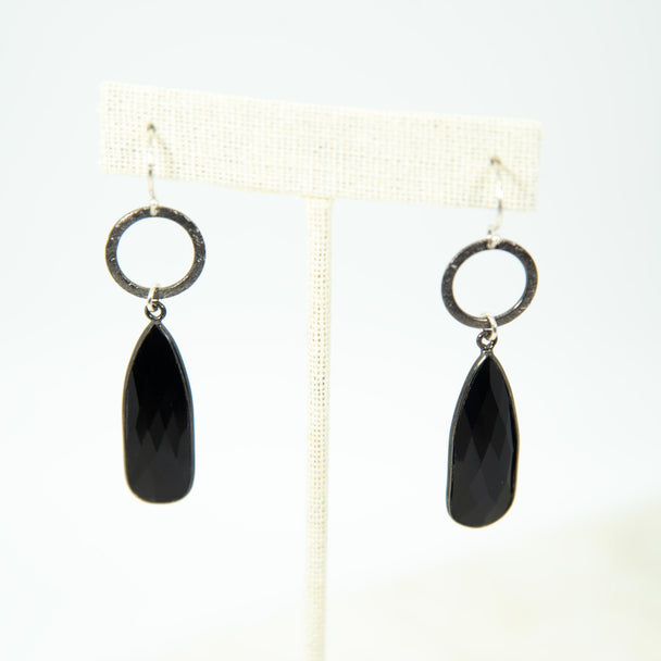 Teardrop Black Onyx Earrings