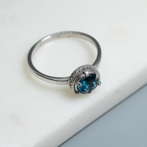 London Blue Topaz Doublet Ring