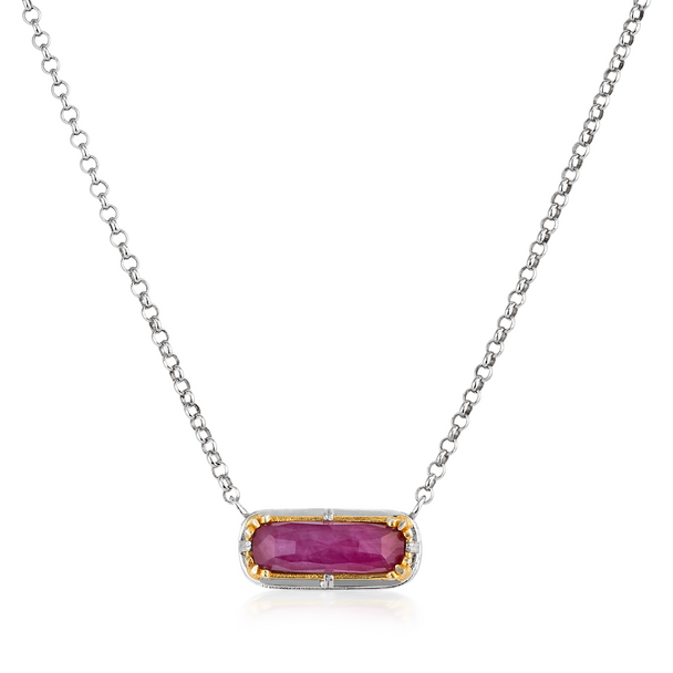 Ruby Doublet Vermeil Necklace