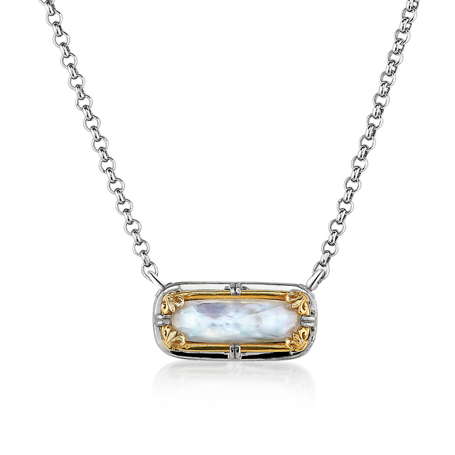 Mother of Pearl Doublet Vermeil Necklace