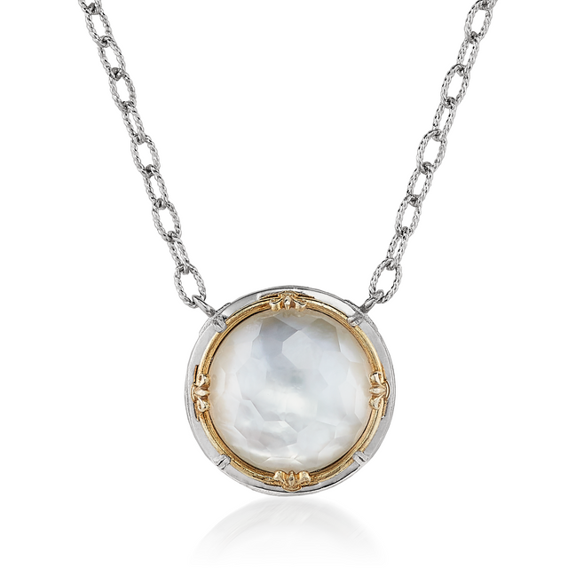 Mother of Pearl Doublet Vermeil Necklace