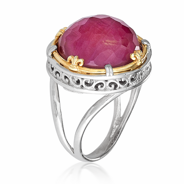 Ruby Doublet Vermeil Ring