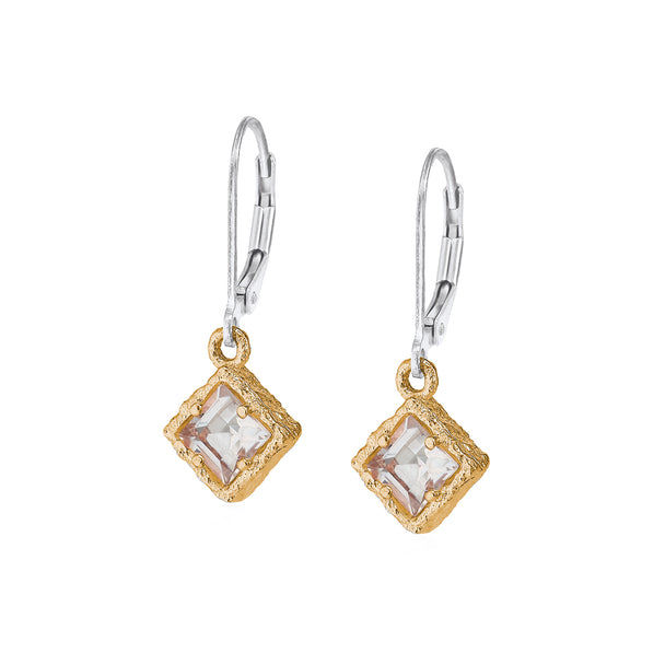 Peral Teardrop and Pave Diamond Earring