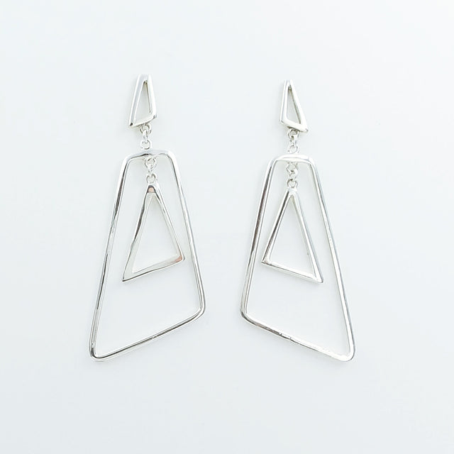 Asymmetrical Triangle Earrings