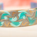 Leaves Gold: Light Turquoise