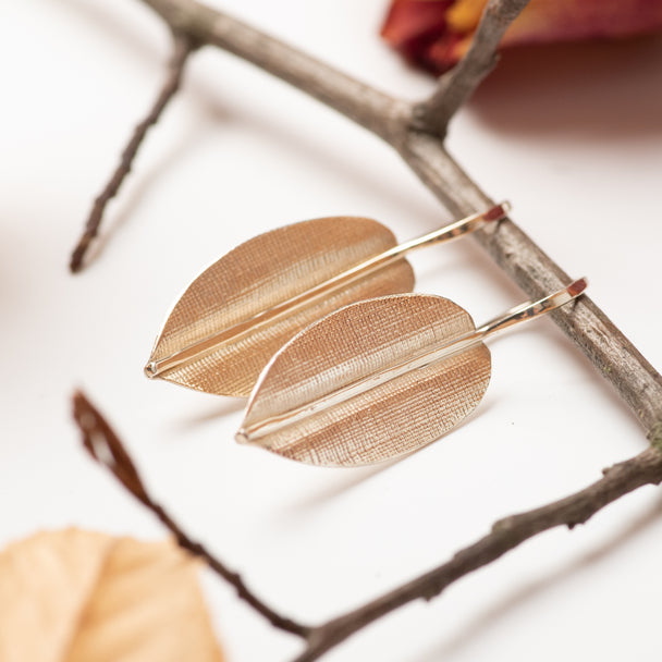 Patterned Leaf Earrings