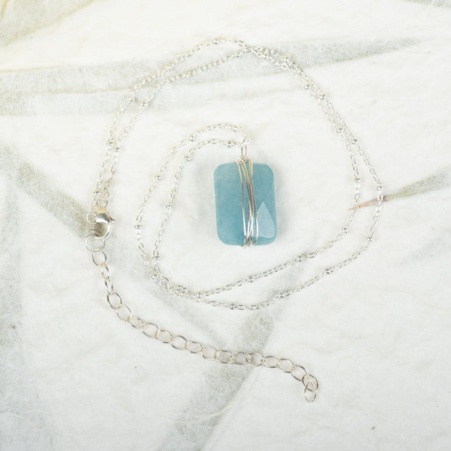 Wrapped Angelite Necklace