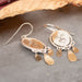 Etched Acorn Earrings With Gold Drops, Alice Scott, vermeil, sterling silver