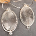 Etched Fern Earrings With Topaz, Alice Scott, sterling silver