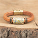 Alpine Leather Bracelet: Large, Olive Parker