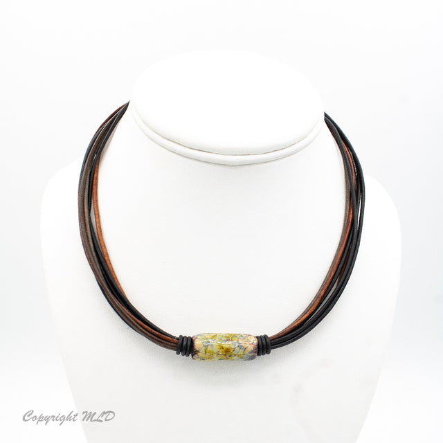 Lichen Leather Necklace