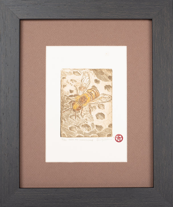 Bee My Honeycomb, Erin Nolan, Printmaking, Etching, Plum Bottom Gallery