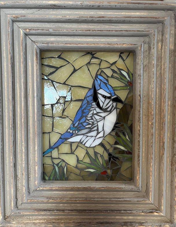 Bluejay Mosaic Window