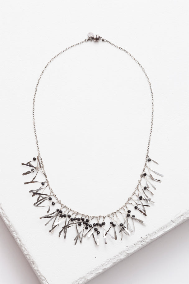 Black Garnet Boa Necklace