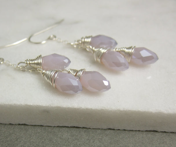 Lilac Crystal Earrings