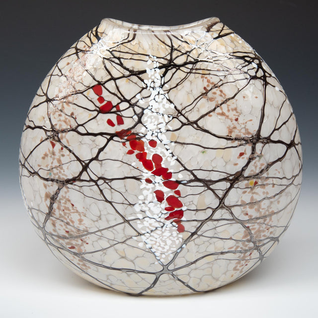 Cherry Blossom Flat Vase