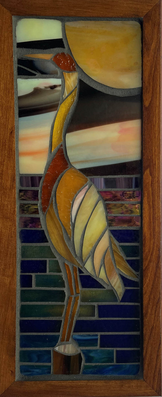Crane Mosaic Window