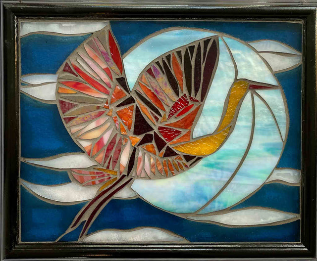 Crane Flight Mosaic Window