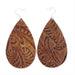 Brown Leather Drop Earring