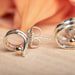 Twisting Wire Button Earring