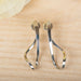 Short Twisting Forged Earring Gold