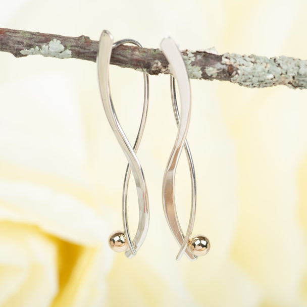 Forged S-Curve Earring