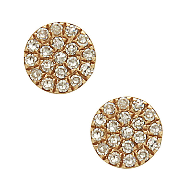 .1 ct Diamond Circle Post Earrings