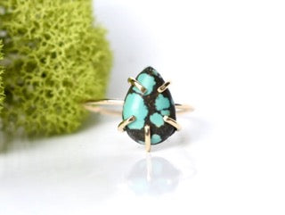 Five Prong Turquoise Ring
