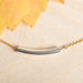Small Mixed Metal Simple Curve Necklace 18''