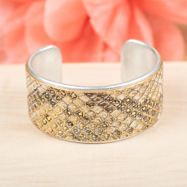 Silver Python Cashmere Cuff